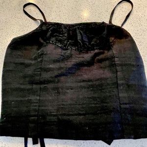 Vintage RAW SILK lined wrap around CROP TOP 🐈‍⬛💓